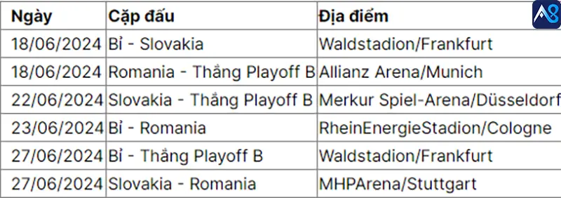 Euro Cup Bảng E