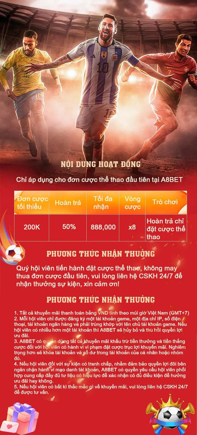 Hoàn thua thể thao a8bet